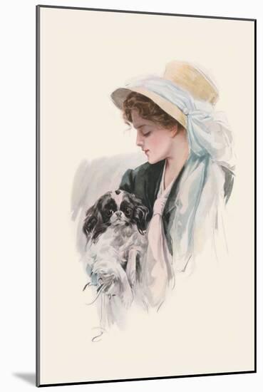 Spaniel-Harrison Fisher-Mounted Art Print