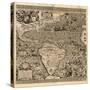 Spanish America, 16th century map-Science Source-Stretched Canvas