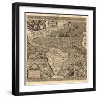 Spanish America, 16th century map-Science Source-Framed Giclee Print