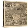 Spanish America, 16th century map-Science Source-Stretched Canvas