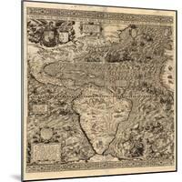 Spanish America, 16th century map-Science Source-Mounted Giclee Print