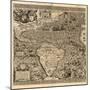 Spanish America, 16th century map-Science Source-Mounted Premium Giclee Print