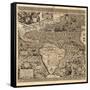 Spanish America, 16th century map-Science Source-Framed Stretched Canvas