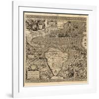 Spanish America, 16th century map-Science Source-Framed Giclee Print