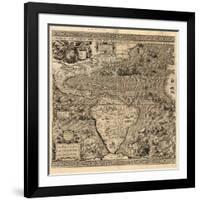 Spanish America, 16th century map-Science Source-Framed Giclee Print