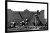 Spanish-American Women Replastering an Adobe House-Russell Lee-Stretched Canvas