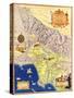 Spanish and Mexican Ranchos of Los Angeles - Panoramic Map-Lantern Press-Stretched Canvas