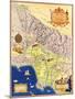 Spanish and Mexican Ranchos of Los Angeles - Panoramic Map-Lantern Press-Mounted Art Print
