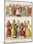 Spanish and Moorish Dress, c.1300, from Trachten Der Voelker, 1864-Albert Kretschmer-Mounted Giclee Print