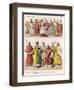 Spanish and Moorish Dress, c.1300, from Trachten Der Voelker, 1864-Albert Kretschmer-Framed Giclee Print