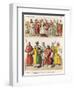 Spanish and Moorish Dress, c.1300, from Trachten Der Voelker, 1864-Albert Kretschmer-Framed Giclee Print