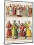 Spanish and Moorish Dress, c.1300, from Trachten Der Voelker, 1864-Albert Kretschmer-Mounted Giclee Print