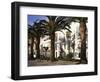 Spanish Architecture and Palm Trees, Tarifa, Andalucia, Spain-D H Webster-Framed Photographic Print