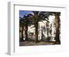 Spanish Architecture and Palm Trees, Tarifa, Andalucia, Spain-D H Webster-Framed Photographic Print
