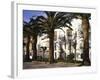 Spanish Architecture and Palm Trees, Tarifa, Andalucia, Spain-D H Webster-Framed Photographic Print