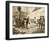 Spanish Armada's Admiral Surrenders His Sword to Francis Drake, c.1588-null-Framed Photographic Print