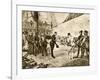 Spanish Armada's Admiral Surrenders His Sword to Francis Drake, c.1588-null-Framed Photographic Print