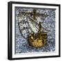 Spanish Caravel Tacking before the Wind, from a Drawing Attributed to Columbus-null-Framed Giclee Print