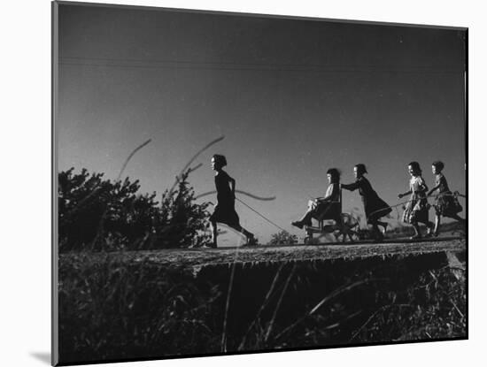 Spanish Children Playing-null-Mounted Photographic Print