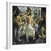 Spanish Civil War: “The Exodus” (painting)-Aurelio Arteta Errasti-Framed Giclee Print