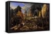 Spanish Conquest of a Flemish Village-Peeter Snayers-Framed Stretched Canvas