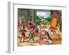 Spanish Conquistadors Torturing American Indians, 1539-1542-null-Framed Giclee Print