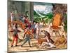 Spanish Conquistadors Torturing American Indians, 1539-1542-null-Mounted Giclee Print