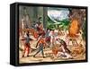 Spanish Conquistadors Torturing American Indians, 1539-1542-null-Framed Stretched Canvas