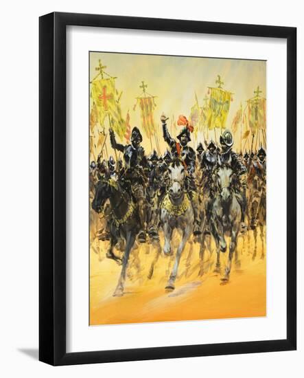 Spanish Conquistadors-Graham Coton-Framed Giclee Print