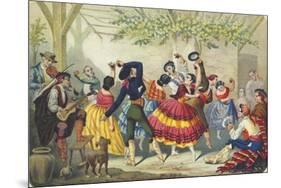 Spanish Dancers, Mid 19th Century-null-Mounted Giclee Print