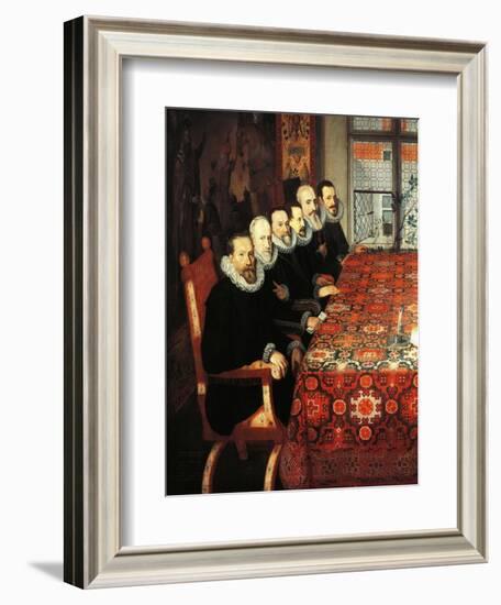 Spanish Delegation, Detail from Conference at Somerset House in August 1604-Juan Pantoja De La Cruz-Framed Giclee Print