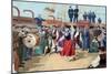 Spanish Emigrants on Board a Ship Heading Toward Argentina-null-Mounted Giclee Print