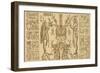 Spanish Explorer Drawings Of Mayan People From Archaeology-Ricardi Almendariz-Framed Art Print