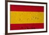 Spanish Flag Grunge Background-sirylok-Framed Art Print