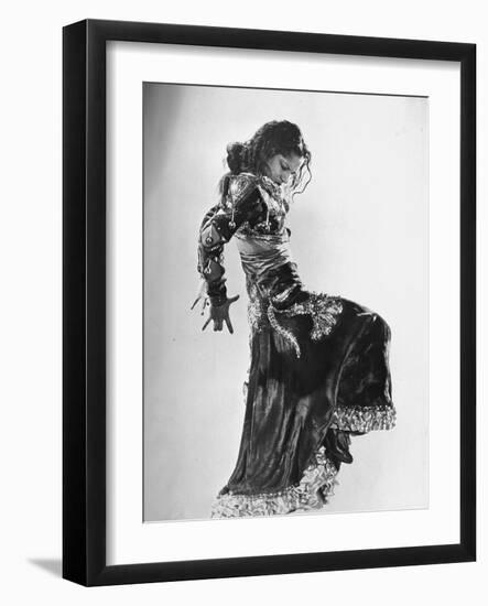 Spanish Flamenco Dancer Carmen Amaya Performing-Gjon Mili-Framed Premium Photographic Print