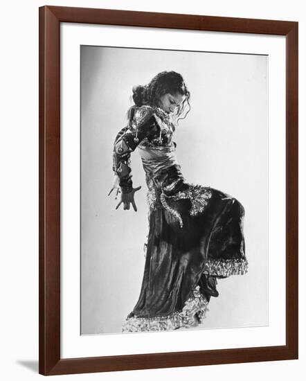 Spanish Flamenco Dancer Carmen Amaya Performing-Gjon Mili-Framed Premium Photographic Print