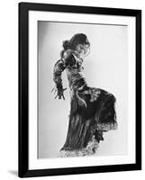 Spanish Flamenco Dancer Carmen Amaya Performing-Gjon Mili-Framed Premium Photographic Print