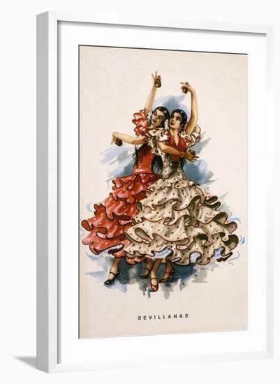 Spanish Flamenco Dancers-null-Framed Art Print