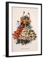 Spanish Flamenco Dancers-null-Framed Art Print