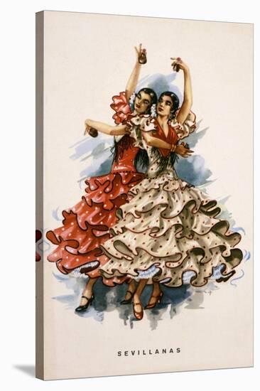 Spanish Flamenco Dancers-null-Stretched Canvas