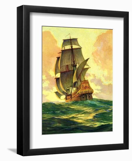 "Spanish Galleon,"March 30, 1935-Anton Otto Fischer-Framed Giclee Print