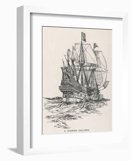 Spanish Galleon of the Type That Sailed with the Armada in 1588-W. Edward Wigfull-Framed Photographic Print