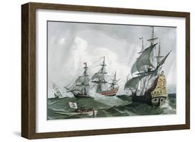 Spanish Galleons and Vessels (17th C)-null-Framed Art Print