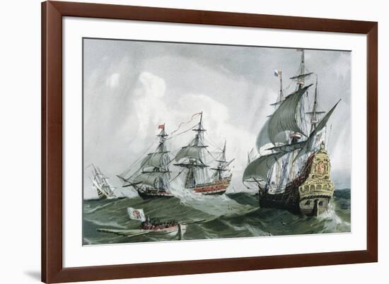Spanish Galleons and Vessels (17th C)-null-Framed Premium Giclee Print