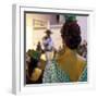 Spanish Girl Watching Horse-Back Feria Procession, Tarifa, Andalucia, Spain, Europe-Giles Bracher-Framed Photographic Print