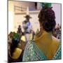 Spanish Girl Watching Horse-Back Feria Procession, Tarifa, Andalucia, Spain, Europe-Giles Bracher-Mounted Photographic Print