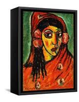 Spanish Girl with a Red Scarf; Spanierin Mit Rotem Schal, C.1912-Alexej Von Jawlensky-Framed Stretched Canvas