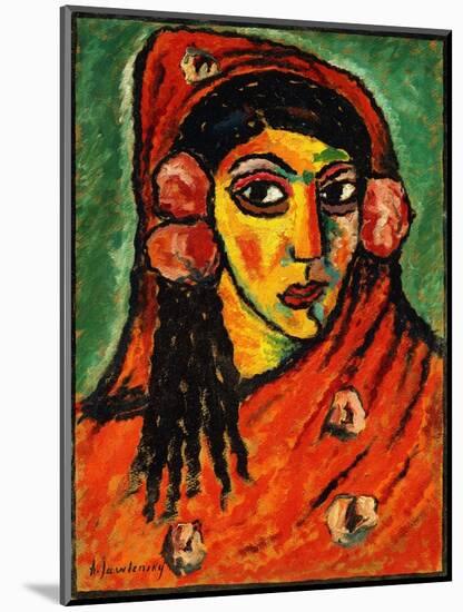 Spanish Girl with a Red Scarf-Alexej Von Jawlensky-Mounted Giclee Print