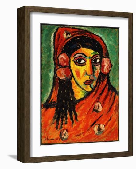 Spanish Girl with a Red Scarf-Alexej Von Jawlensky-Framed Giclee Print