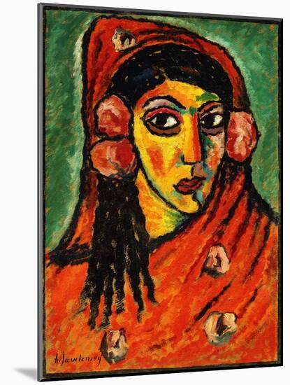 Spanish Girl with a Red Scarf-Alexej Von Jawlensky-Mounted Giclee Print